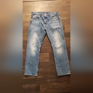 Men's Levis 501 Button Fly Denim Jeans  Faded 5 Pocket 36x30